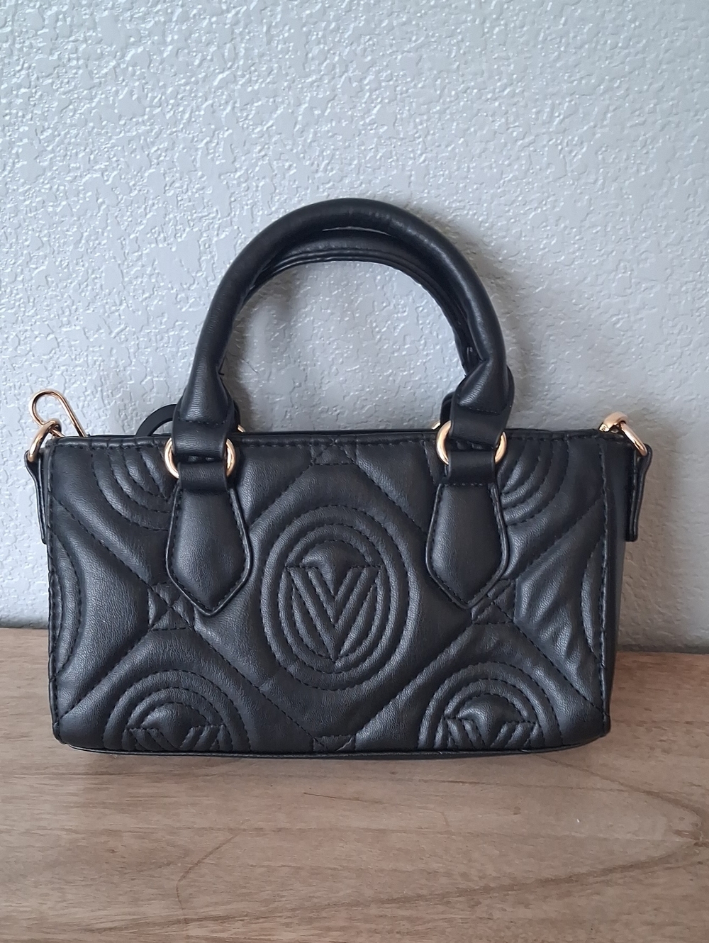 Quilted Black Top-Handle Womens Satchel
